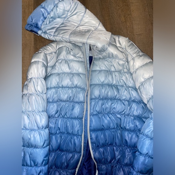 Ombré blue puffer jacket - Picture 2 of 4